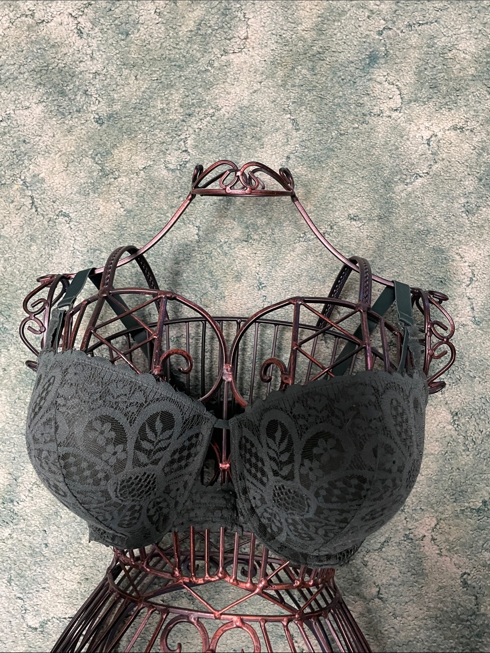 Aerie Forest Green Lace Show Off Bra 36DD